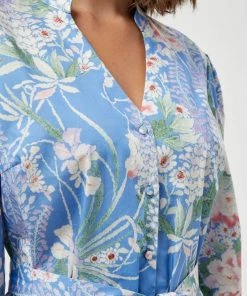 Minus KATHLEEN Robe De Jour Blue Bell Femme -SOLDES D'ÉTÉ - Minus Fashion aaf80ecebf604fffb101020fad59e571