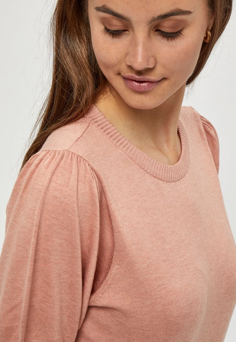 Minus LIVA T Shirt Basique Powder Rose Melange Femme 6 Minus LIVA T Shirt Basique Powder Rose Melange Femme – Image 4