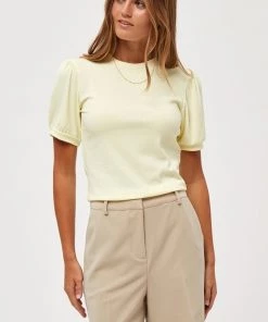Minus JOHANNA T Shirt Basique Lemon Sorbet Femme