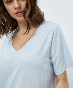 Minus Femme LETI V NECK TEE T Shirt Basique Ibiza Blue -SOLDES D'ÉTÉ - Minus Fashion af78506a462c4ae5b2752b731d6ca0c5