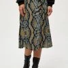 Minus Jupe Trapèze Misty Blue Snake Print Femme -SOLDES D'ÉTÉ - Minus Fashion af90bfde4489487d86aab64534627d62