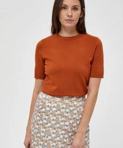 Minus Femme PAMELA T Shirt Basique Burned Hazel