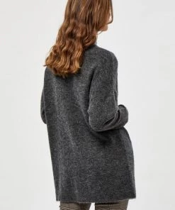 Minus Femme ROSIA LONG Gilet Dark Grey Melange -SOLDES D'ÉTÉ - Minus Fashion b087cf9a53df48368d6a5469e71b444a