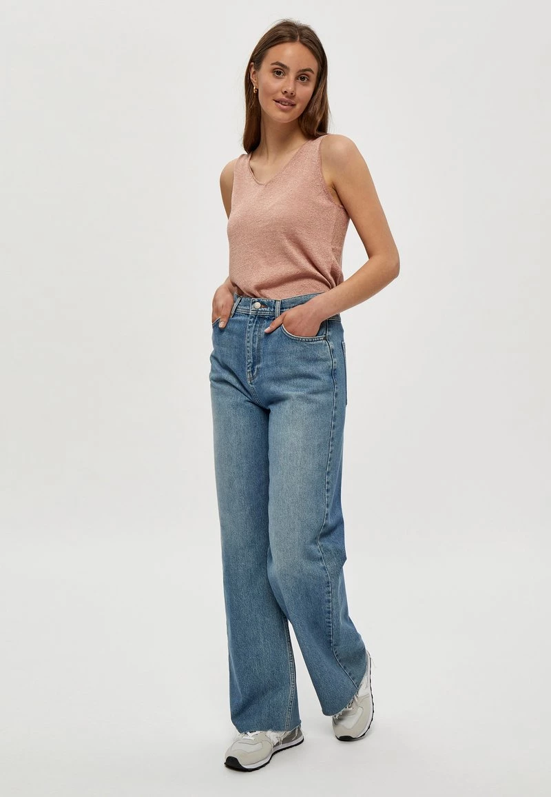 Minus CARLI Débardeur Powder Rose Lurex Femme 4 Minus CARLI Débardeur Powder Rose Lurex Femme – Image 2