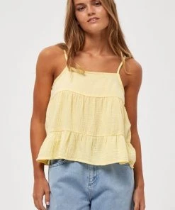 Minus Femme MAVINA Débardeur Light Yellow