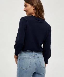 Minus MERSIN Pullover Black Iris Solid Femme -SOLDES D'ÉTÉ - Minus Fashion b11d12de310241d2ba7caa8bd56a31c4