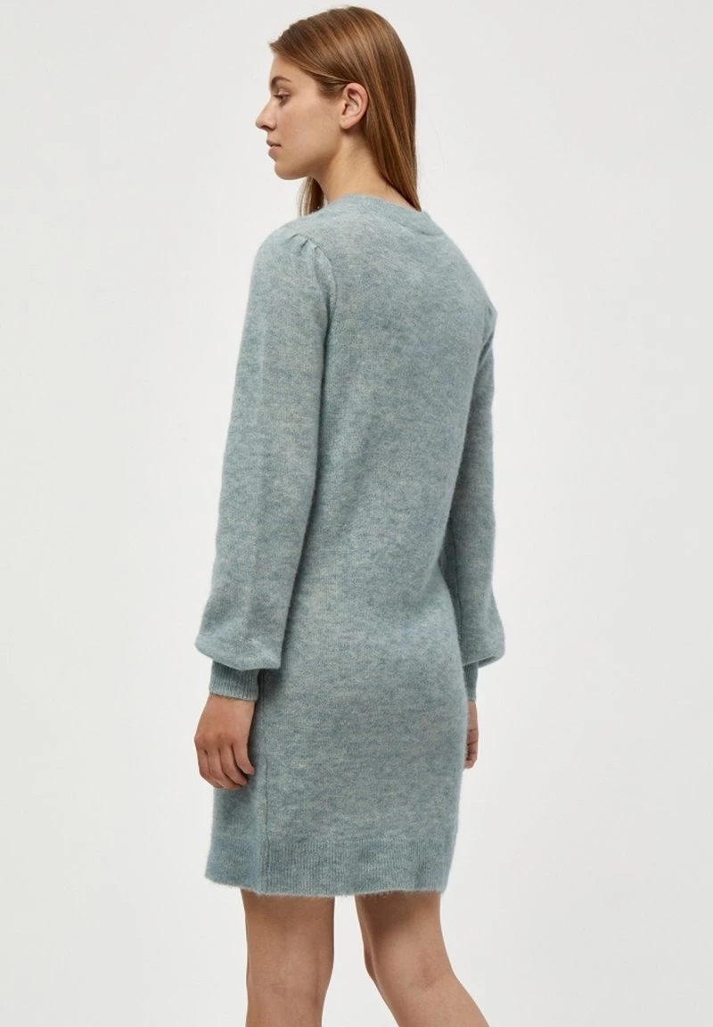 Minus MILLE Robe Pull Misty Blue Melange Femme 5 Minus MILLE Robe Pull Misty Blue Melange Femme – Image 3