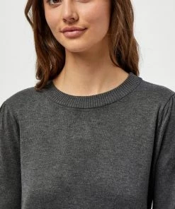 Minus Femme MERSIN Pullover Dark Grey Melange -SOLDES D'ÉTÉ - Minus Fashion b375bee636334a3294a7bd9b554351c1