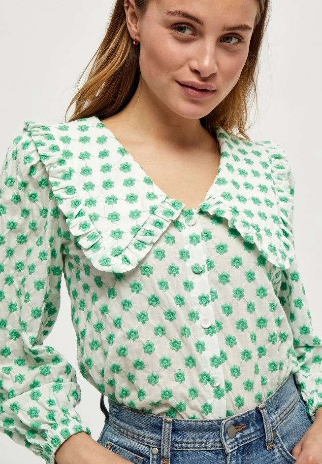 Minus Femme Blouse Green Embroidery 6 Minus Femme Blouse Green Embroidery – Image 4