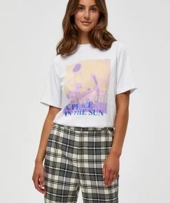 Minus Femme FAMY TEE T Shirt Imprimé White