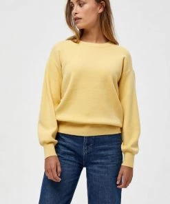 Minus LUPI Pullover Yellow Straw Femme