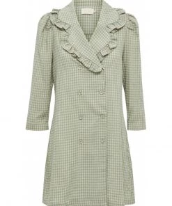 Minus Femme BREA Robe Chemise Green Sand Checked -SOLDES D'ÉTÉ - Minus Fashion b87b219d10694c269758e9e47d666276