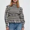 Minus ALORA Blouse Ebony Black Checks Femme -SOLDES D'ÉTÉ - Minus Fashion b8e2fd509d654ae5be0b26b505e31246