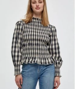 Minus ALORA Blouse Ebony Black Checks Femme
