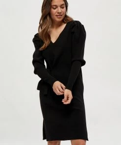 Minus Femme MARANOLA KNIT DRESS Robe De Jour Black