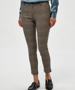 Minus Chino Rustic Brown Checked Femme