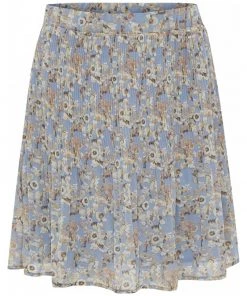 Minus Femme RIKKA Jupe Plissée Dusty Blue Flower Print -SOLDES D'ÉTÉ - Minus Fashion bb4f5f9101234a56a58a9c3d79dda561