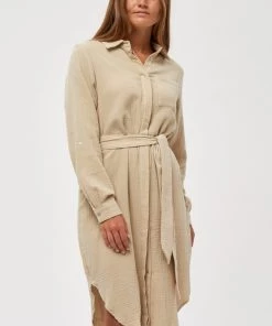 Minus Femme MAVINA Robe Chemise Sand