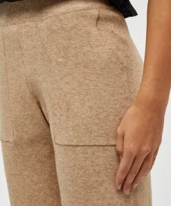 Minus LUPI Pantalon De Survêtement Light Leather Brown Melange Femme -SOLDES D'ÉTÉ - Minus Fashion bc27c9bdae64439780777abf1db1d2cf