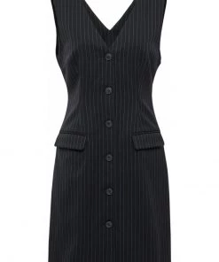 Minus Femme EMBRY SPENCER Robe De Jour Black Pinstriped -SOLDES D'ÉTÉ - Minus Fashion bc98f15ed28a486a94267b20301e9eb7