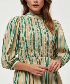 Minus Femme APRIL Robe De Jour Ivy Green Stripes -SOLDES D'ÉTÉ - Minus Fashion bfa070effd104d9098b11b340c19873a