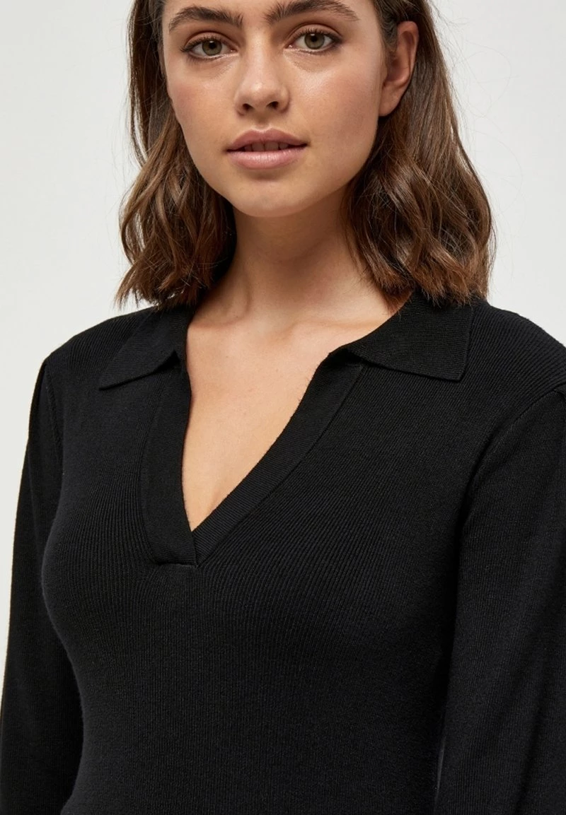 Minus Femme CAMARI Polo Black 7 Minus Femme CAMARI Polo Black – Image 5