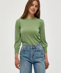 Minus Femme MERSIN Pullover Pistachio Lurex