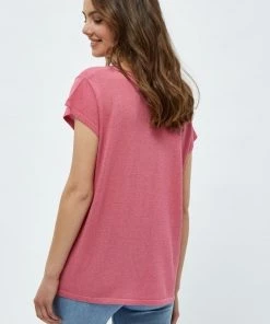 Minus Femme CARLINA T Shirt Basique Pink Flamingo Lurex -SOLDES D'ÉTÉ - Minus Fashion c454d8bf62b045f89bd1d9547ac1b5b9