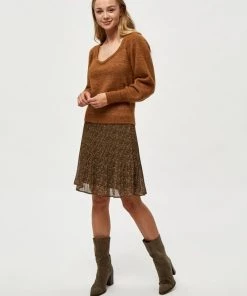 Minus RIKKA Jupe Plissée Dark Olive Dot Print Femme -SOLDES D'ÉTÉ - Minus Fashion c49ec3175d9f43d6885206d9821b9260