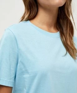 Minus Femme CATHY T Shirt Basique Pasific Blue -SOLDES D'ÉTÉ - Minus Fashion c6c1d670afcc4aad9e20e21a32339f6d