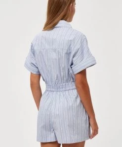 Minus Femme LESIA Combinaison Blue Stripe -SOLDES D'ÉTÉ - Minus Fashion c7fe2bca56274250b1d03101b9042a2c