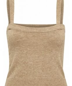 Minus MARY Débardeur Light Leather Brown Melange Femme -SOLDES D'ÉTÉ - Minus Fashion c97453c0ec144a1e952c08c3c3cf0f5f