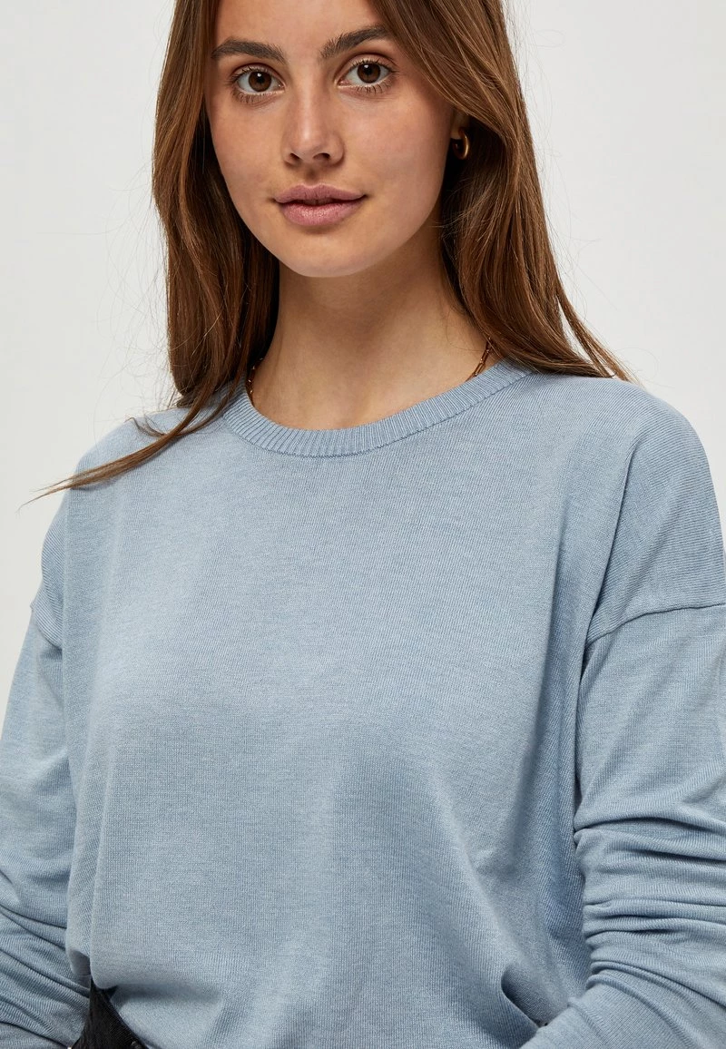 Minus ELNE Pullover Dusty Blue Melange Femme 6 Minus ELNE Pullover Dusty Blue Melange Femme – Image 4