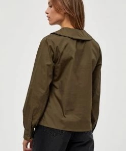 Minus DELPHIA Chemisier Dark Olive Femme -SOLDES D'ÉTÉ - Minus Fashion ca87b7d5e6fe431cb37b1732947da8ce