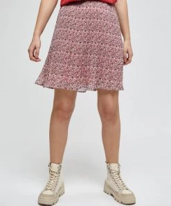 Minus Femme RIKKA Jupe Plissée Pink Flower Print