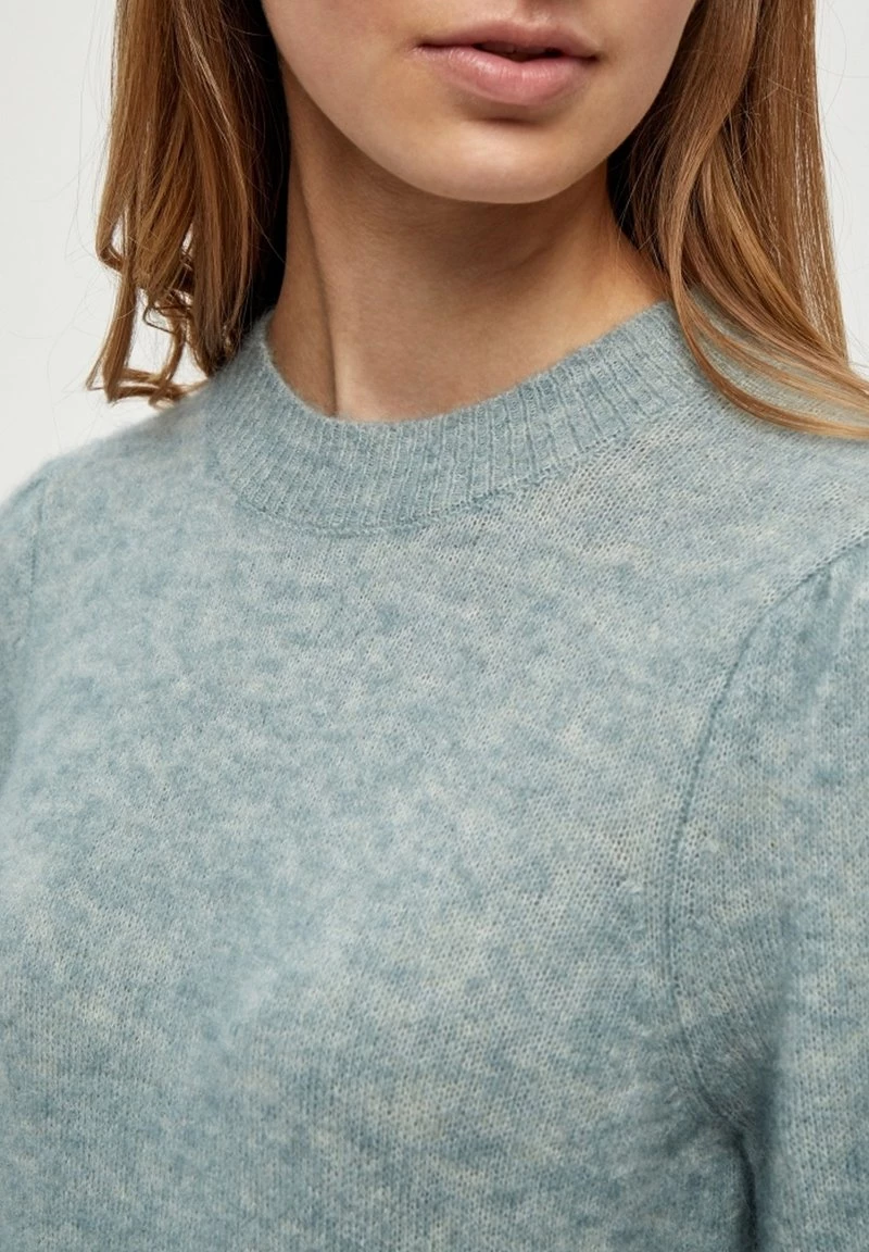 Minus MILLE Robe Pull Misty Blue Melange Femme 6 Minus MILLE Robe Pull Misty Blue Melange Femme – Image 4