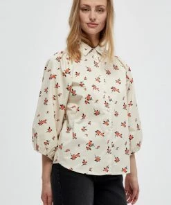 Minus Femme JENA Chemisier Broken White Flower Print