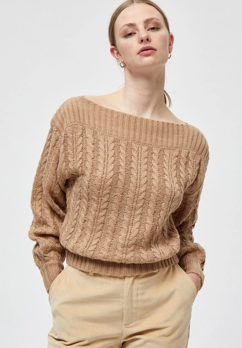 Minus RAQUEL Pullover Light Leather Brown Melange Femme 3 Minus RAQUEL Pullover Light Leather Brown Melange Femme