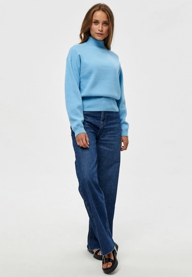 Minus JOSE TURTLENECK Pullover Pasific Blue Femme 4 Minus JOSE TURTLENECK Pullover Pasific Blue Femme – Image 2