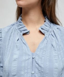 Minus BERGITTA Blouse Dark Powder Blue Femme 10 Minus BERGITTA Blouse Dark Powder Blue Femme -SOLDES D'ÉTÉ - Minus Fashion ced457dde823432e880c09dd5a1342dd