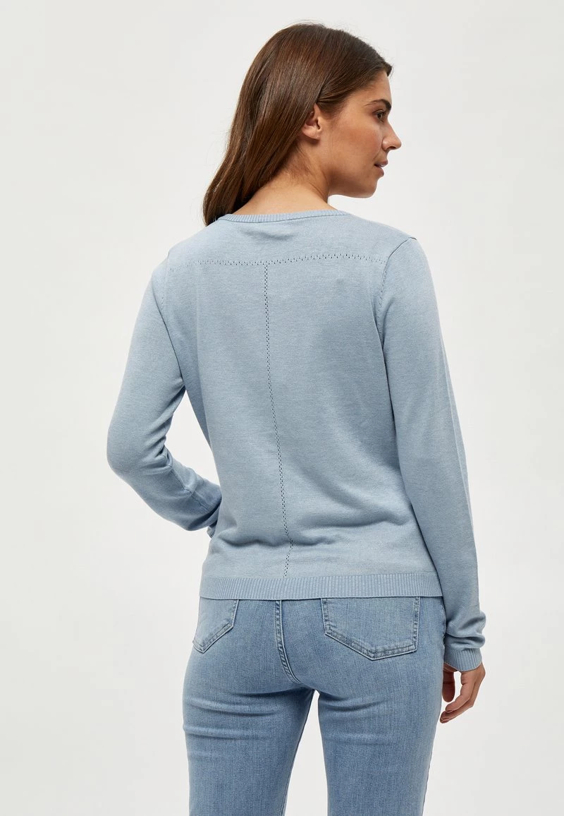 Minus NEW LAURA Gilet Dusty Blue Melange Femme 5 Minus NEW LAURA Gilet Dusty Blue Melange Femme – Image 3