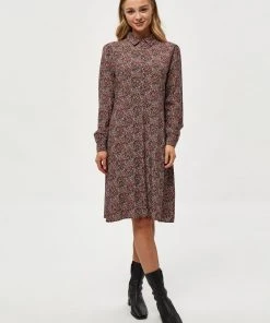 Minus Femme ANINA Robe Chemise Lipstick Red Flower Print