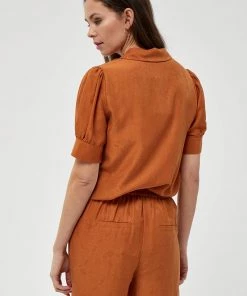 Minus Femme SAFIKA Chemisier Burned Hazel -SOLDES D'ÉTÉ - Minus Fashion d0e673c888f14f1a91e98cf9d14048f6