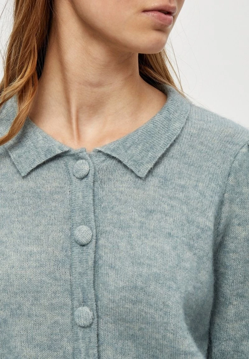 Minus Gilet Misty Blue Melange Femme 7 Minus Gilet Misty Blue Melange Femme – Image 5