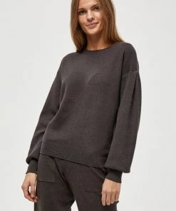 Minus Femme LUPI Pullover Dark Grey Melange