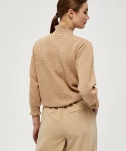 Minus CECELINE Pullover Light Leather Brown Melange Femme -SOLDES D'ÉTÉ - Minus Fashion d5aca86b6b6f4809a4c87fd549178dc8