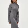 Minus AVA TURTLENECK Robe Pull Light Grey Melange Femme -SOLDES D'ÉTÉ - Minus Fashion d73557fe5c16486aa62e82761f179dfb