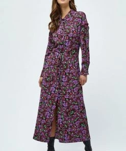 Minus Femme SADIA Robe Chemise Rasberry Bloom Print