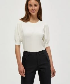 Minus LIVA T Shirt Basique Broken White Femme