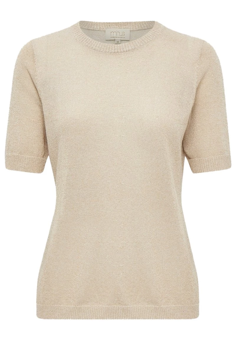 Minus Femme PAMELA T Shirt Basique Medal Gold Melange/lurex 7 Minus Femme PAMELA T Shirt Basique Medal Gold Melange/lurex – Image 5